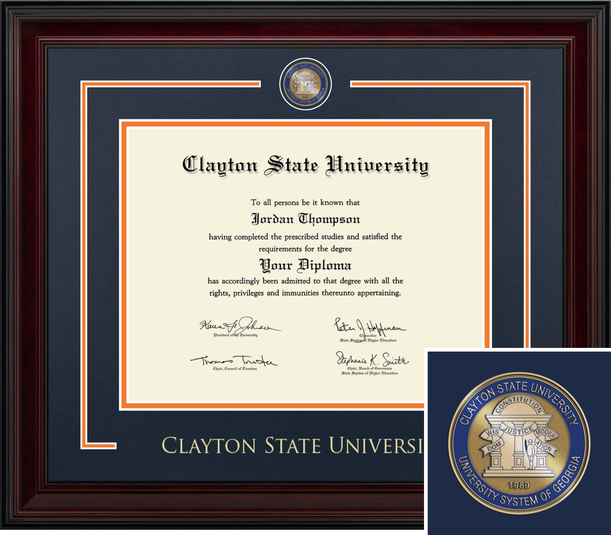 Showcase Edition Diploma Frame in Encore Clayton State University