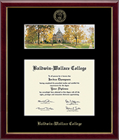 Baldwin-Wallace College diploma frame - Campus Scene Diploma Frame in Galleria