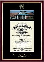 University of Missouri Saint Louis diploma frame - Campus Scene Diploma Frame in Galleria