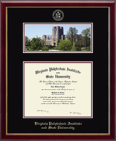 Virginia Tech diploma frame - Campus Scene Edition Diploma Frame in Galleria