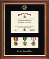 United States Navy certificate frame - Medal Display Certificate Frame in Newport