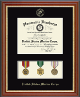 United States Marine Corps certificate frame - Medal Display Marine Corps Certificate Frame in Newport