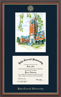 John Carroll University diploma frame - Litho Diploma Frame in Williamsburg