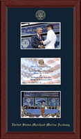 United States Merchant Marine Academy diploma frame - Embossed Commemorative Frame in Sierra