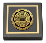 Morningside College paperweight - Gold Engraved Medallion Paperweight