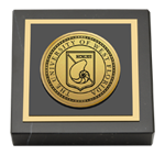 University of West Florida paperweight - Gold Engraved Medallion Paperweight