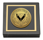 Saint Vincent College paperweight - Gold Engraved Medallion Paperweight