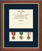 Medal Frames and Display Cases diploma frame - Military Certificate and Medal Display Frame - (Navy) in Newport
