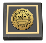 Southern Illinois University Carbondale paperweight - Gold Engraved Medallion Paperweight