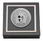 Lake Erie College of Osteopathic Medicine paperweight - Silver Engraved Medallion Paperweight