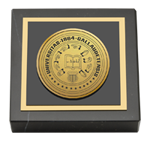 Gallaudet University paperweight - Gold Engraved Medallion Paperweight