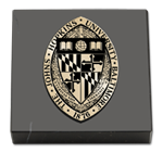 Johns Hopkins University paperweight - Masterpiece Medallion Paperweight