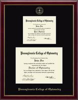 Pennsylvania College of Optometry diploma frame - Double Diploma Frame in Galleria