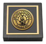 Arcadia University paperweight - Gold Engraved Medallion Paperweight