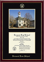 Vermont Law School diploma frame - Campus Scene Diploma Frame in Galleria