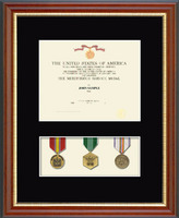 Military Award Frames diploma frame - Military Certificate and Medal Display Frame - (Black) in Newport