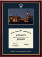 University of Wisconsin-Stout diploma frame - Campus Scene Diploma Frame in Galleria
