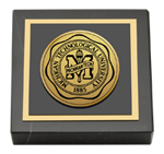 Michigan Technological University paperweight - Gold Engraved Medallion Paperweight