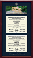 Pennsylvania State University diploma frame - Double Campus Scene Diploma Frame - Nittany Lion in Galleria