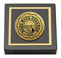 Mars Hill College paperweight - Gold Engraved Medallion Paperweight