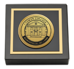 Coker College paperweight - Gold Engraved Medallion Paperweight