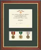 Medal Frames and Display Cases diploma frame - Military Certificate and Medal Display Frame - (Green) in Newport