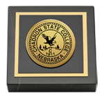 Chadron State College paperweight - Gold Engraved Medallion Paperweight