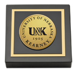 University of Nebraska Kearney paperweight - Gold Engraved Medallion Paperweight