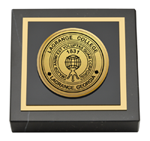 LaGrange College paperweight - Gold Engraved Medallion Paperweight
