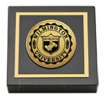 Wilmington University paperweight - Gold Engraved Medallion Paperweight