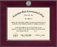Columbus State Community College diploma frame - Century Silver Engraved Diploma Frame in Cordova