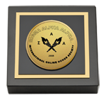 Sigma Alpha Alpha paperweight - Gold Engraved Medallion Paperweight