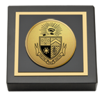 Delta Tau Delta Fraternity paperweight - Gold Engraved Medallion Paperweight