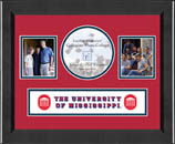 The University of Mississippi photo frame - Lasting Memories Banner Collage Photo Frame - Red / Navy Mat in Arena