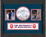 The University of Mississippi photo frame - Lasting Memories Banner Collage Photo Frame - Navy / Red Mat in Arena