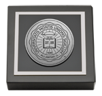 Mount Union College paperweight - Silver Engraved Medallion Paperweight