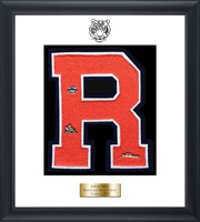 Ridgefield High School in Connecticut varsity letter frame - Varsity Letter Frame in Obsidian