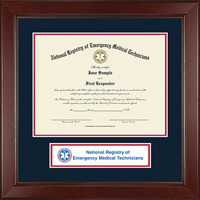 National Registry of Emergency Medical Technicians certificate frame - Lasting Memories Banner Certificate Frame in Sierra