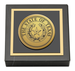 State of Texas paperweight - Gold Engraved Medallion Paperweight - Texas