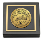 Brazosport College paperweight - Gold Engraved Medallion Paperweight