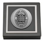 McMurry University paperweight - Silver Engraved Medallion Paperweight