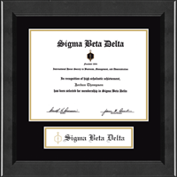 Sigma Beta Delta Honor Society diploma frame - Certificate Edition Banner Frame in Arena