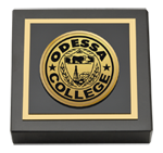 Odessa College paperweight - Gold Engraved Paperweight