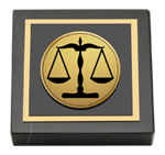 Legal Certificate Frames and Gifts paperweight - Gold Engraved Medallion Paperweight - Legal
