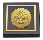 Dentistry Certificate Frames and Gifts paperweight - Gold Engraved Medallion Paperweight - Dentistry