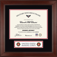 United States Marine Corps diploma frame - Lasting Memories Banner Certificate Frame in Sierra