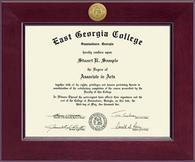 East Georgia College diploma frame - Century Gold Engraved Diploma Frame in Cordova