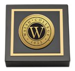 Walsh College paperweight - Gold Engraved Paperweight