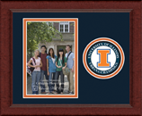 University of Illinois photo frame - Lasting Memories Circle Logo Photo Frame in Sierra