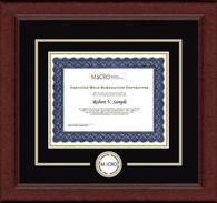 Mold Inspection Consulting and Remediation Organization circle logo frame - Certificate Edition Circle Logo Frame in Sierra